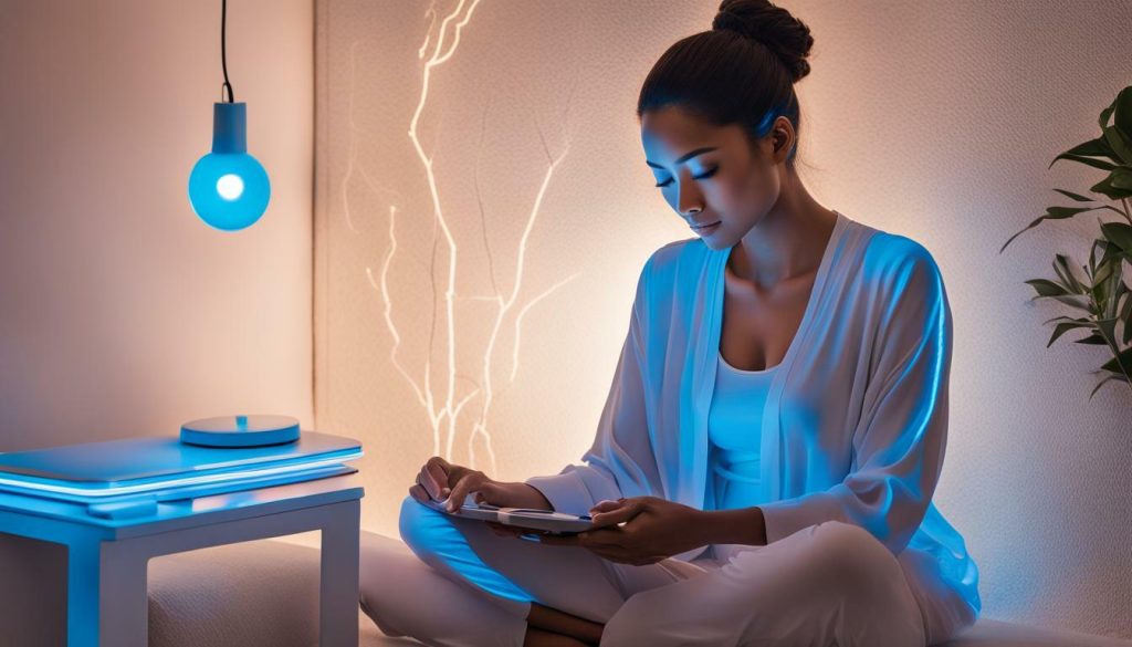 Blue light therapy for circadian rhythm