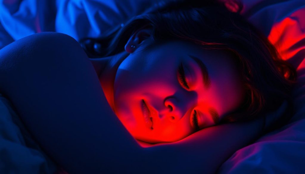 blue and red light influence sleep patterns