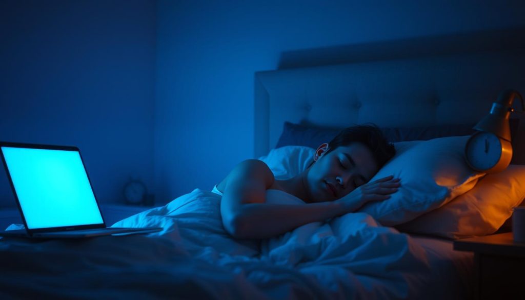 sleep schedule and blue light exposure