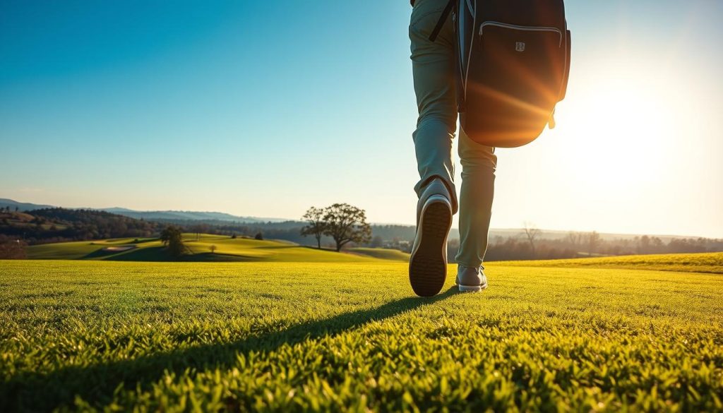 amateur golfer walking distance