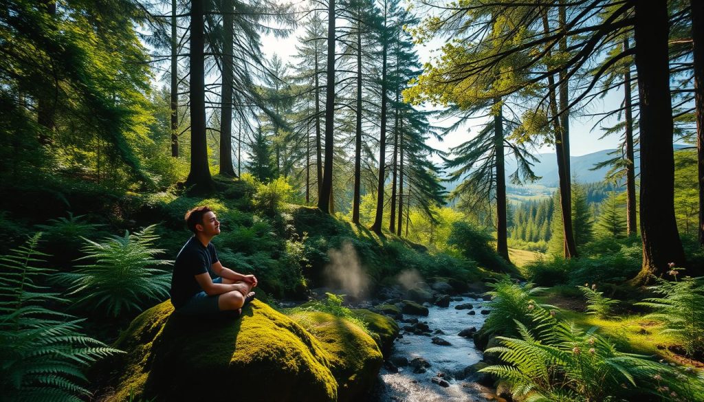 Forest bathing and negative ions